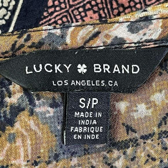 Lucky Brand Boho Flutter Sleeve Top Size Small - Picture 3 of 12